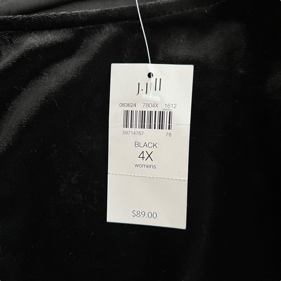 J. Jill - Weaver Collection Velvet Round Neck Long Sleeve Blouse Shirt Top Sz 4x - Picture 7 of 7